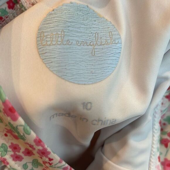 Little English size 10 floral ruffle swimsuit - Picture 4 of 4